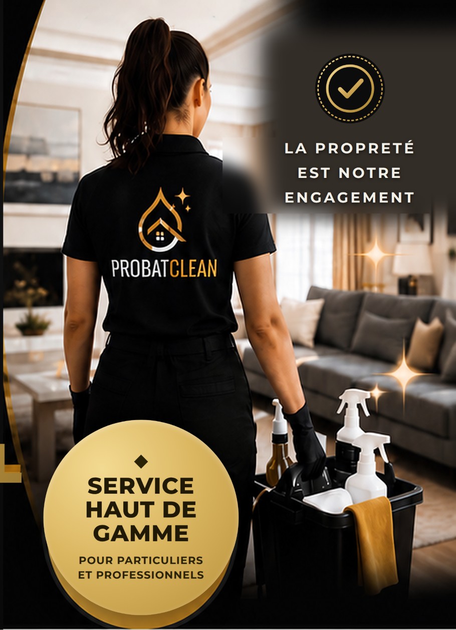 Technicienne ProbatClean en tenue de service, prête à intervenir avec son matériel professionnel